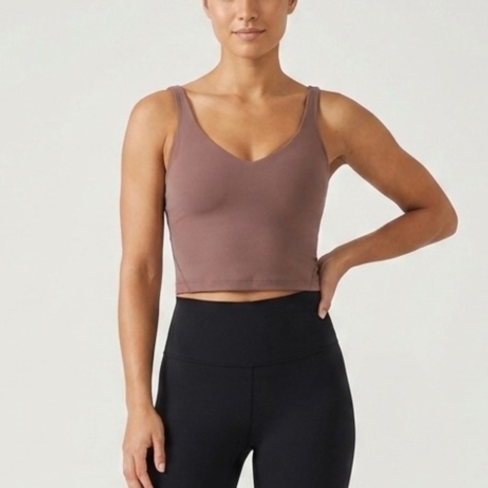 Lululemon Align Tank Top Spiced Chai Mauve Nulu Yoga Crop Top Size 2 W1CW8S